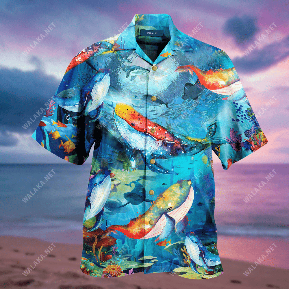 Amazing Whale Unisex Hawaiian Shirt