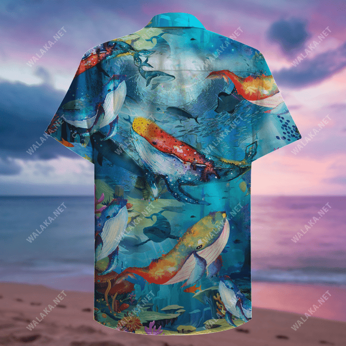 Amazing Whale Unisex Hawaiian Shirt