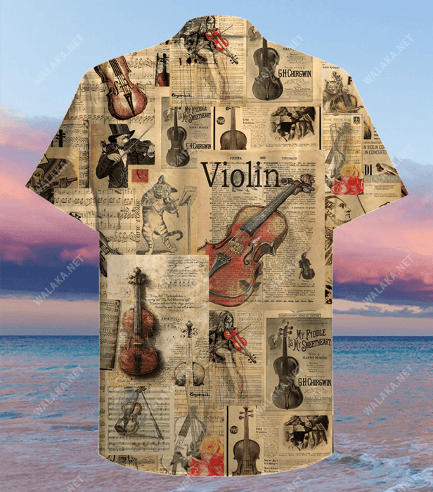 Melodies Of Time Violins Unisex Hawaiian Shirt