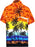Men's Relaxed Short Sleeve Button Down Casual Hawaiian Shirt Printed D