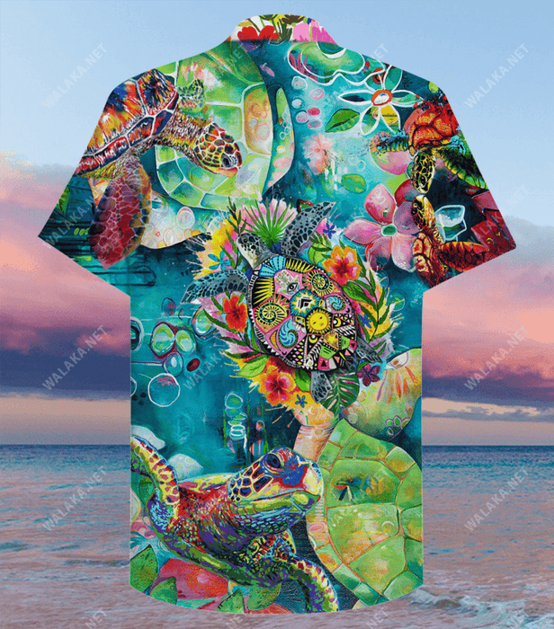 Colorful Turtle Unisex Hawaii Shirt