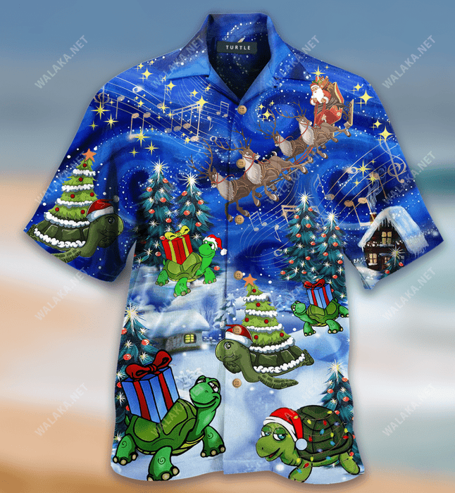 Awesome Christmas Turtle Hawaiian Shirt