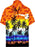 Men's Relaxed Short Sleeve Button Down Casual Hawaiian Shirt Printed D