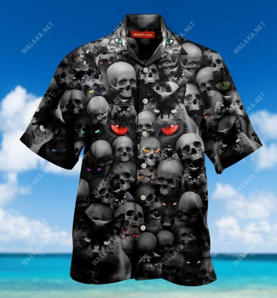 Cats Love Skull Unisex Hawaii Shirt