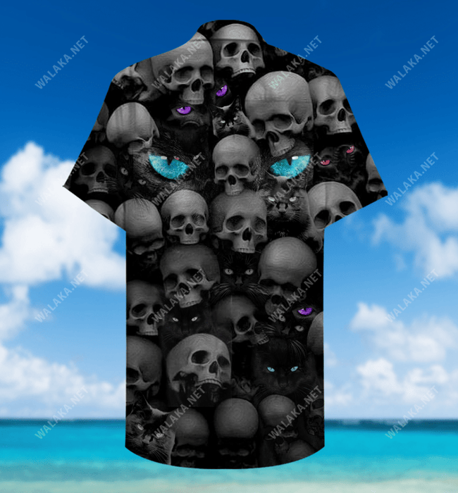 Cats Love Skull Unisex Hawaii Shirt