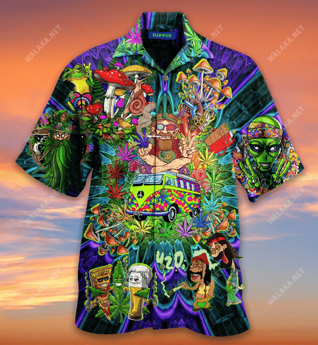 Don't Worry Be Hippie Unisex Hawaiian Shirt