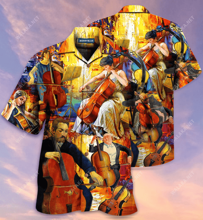 Where Words Fail, Cello Speaks Unisex Hawaiian Shirt