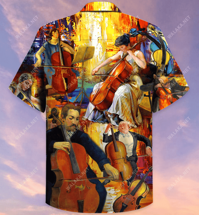Where Words Fail, Cello Speaks Unisex Hawaiian Shirt