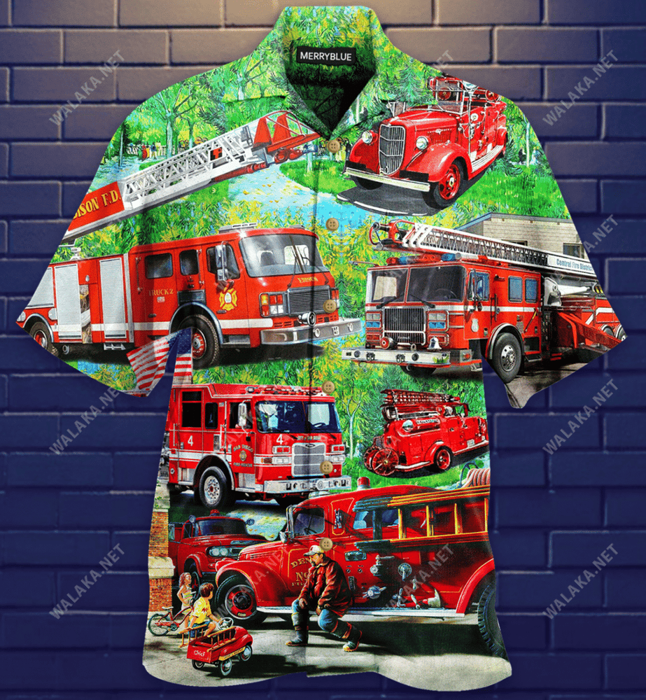 Firefighters Brave Just Like My Daddy Unisex Hawaiian Shirt