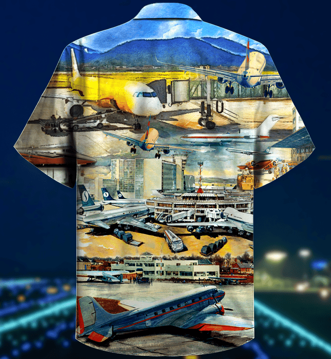 Take Off From Airport Unisex Hawaiian Shirt