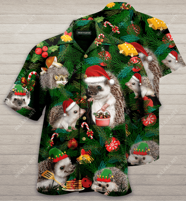 Merry Christmas Mr. Hedgehog Hawaiian Shirt