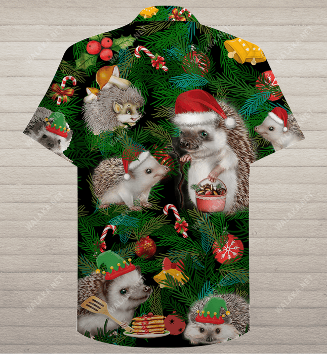 Merry Christmas Mr. Hedgehog Hawaiian Shirt
