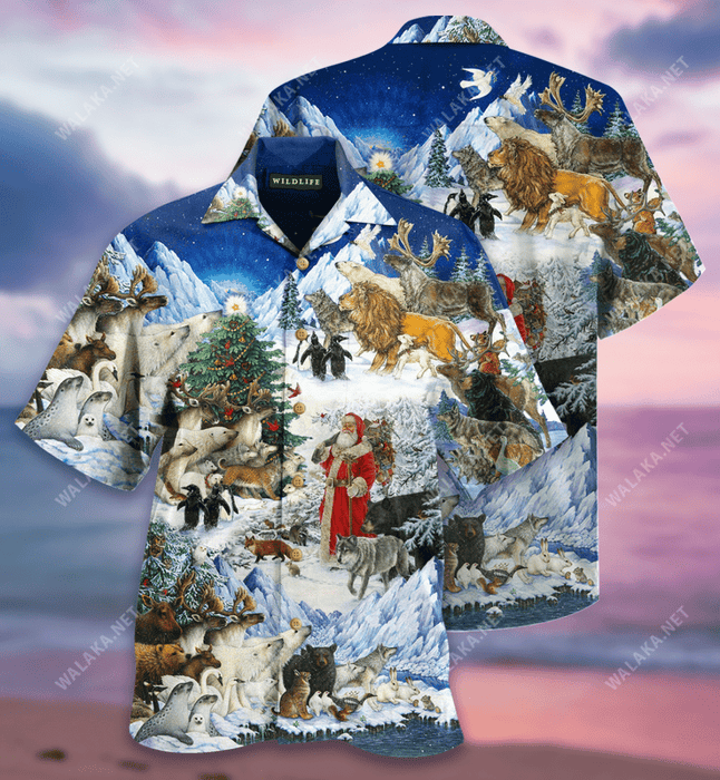 Wildlife Christmas Unisex Hawaiian Shirt