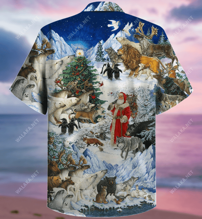 Wildlife Christmas Unisex Hawaiian Shirt