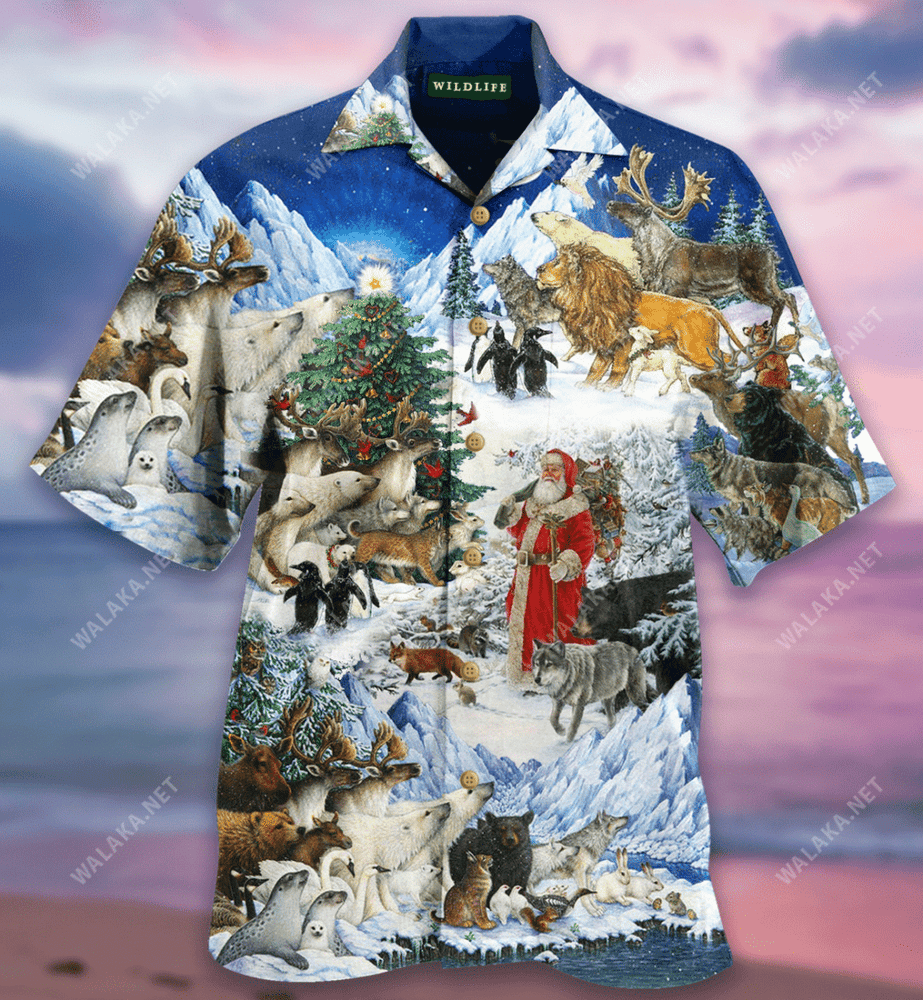Wildlife Christmas Unisex Hawaiian Shirt