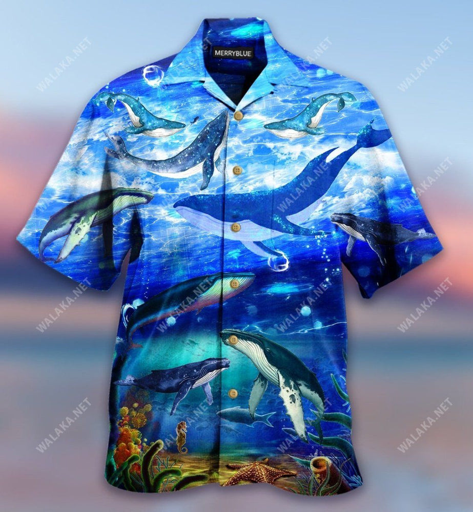 Everything Whale Be Alright Unisex Hawaiian Shirt
