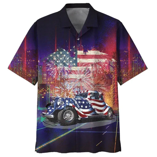 Hot Rod - Classic Auto - 4th July 2021 Hawaiian Shirts