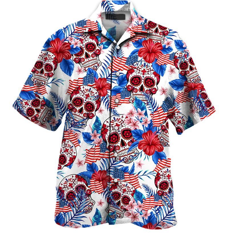 Skull Day Of The Dead - Fourth Of July 2021 Hawaiian Shirt