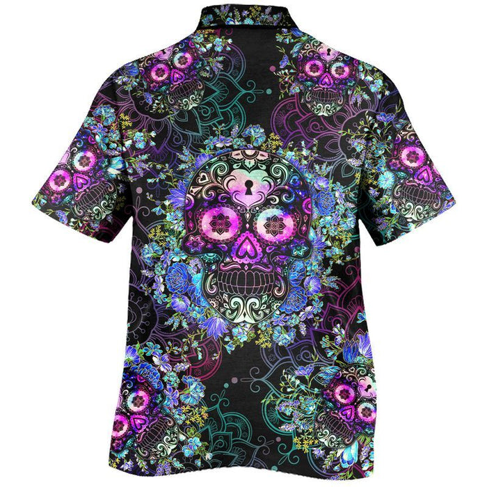 Sugar Skull Pattern Unisex Hawaiian Shirt