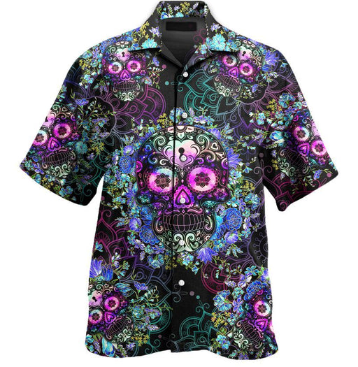 Sugar Skull Pattern Unisex Hawaiian Shirt