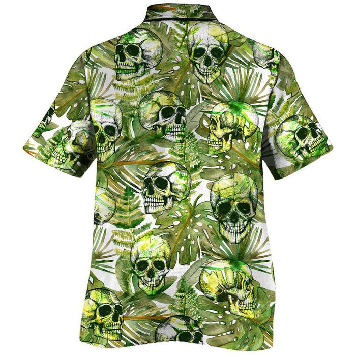 Mushroom Skull Pattern Unisex Hawaiian Shirt