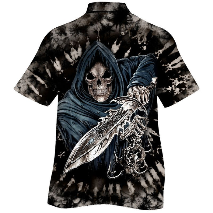 Warrior Skull Art Unisex Hawaiian Shirt