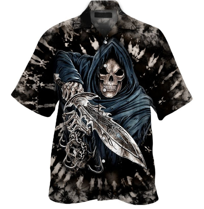 Warrior Skull Art Unisex Hawaiian Shirt