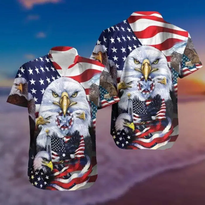 Bald Eagle Don't Fly With Pigeons American Hawaiian Shirt