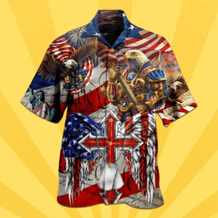 Alone And Without Eagle Nest, Shall The Eagle Fly Across The Sun America Hawaiian Shirt