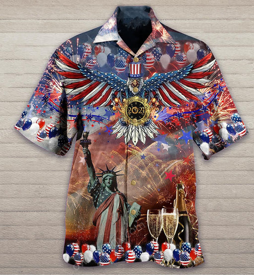 Liberty National Statue American Fourth Of July 2021 Hawaiian Shirt
