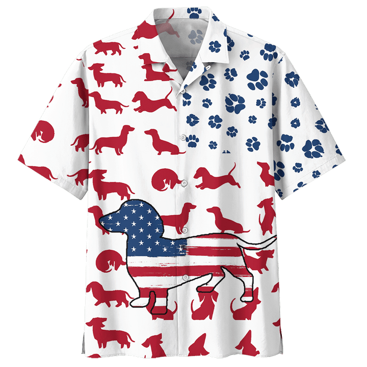 Dachshund Shirt - Miniature Dachshund - Happy 4Th Of July 2021 Dog Hawaiian Shirt
