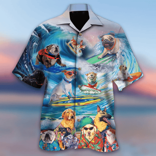 Dog Shirt - Dog Paw Play On Paradise Cove Dog Hawaiian Shirt