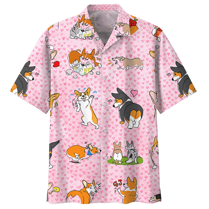 Corgi Shirt - Cute Corgi Dog Hawaiian Shirt