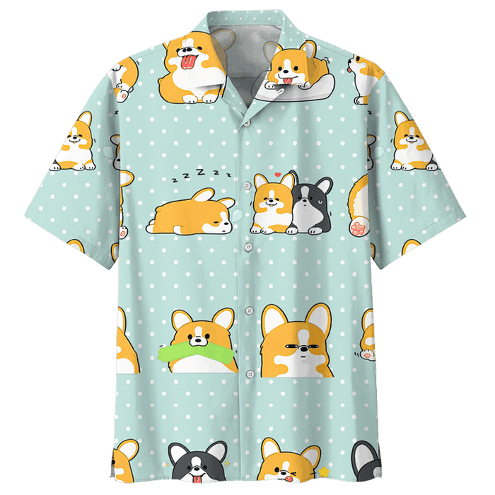 Corgi Shirt - Baby Corgi Dog Hawaiian Shirt