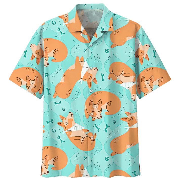 Corgi Shirt - Welsh Corgi Dog Hawaiian Shirt