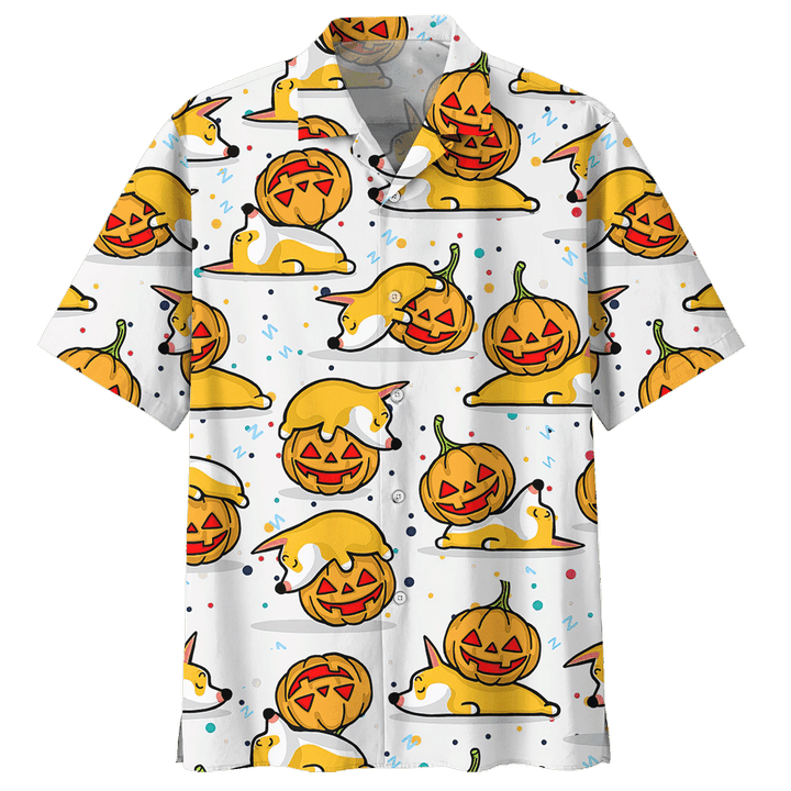 Corgi Shirt - Pembroke Welsh Corgi Puppies Dog Hawaiian Shirt