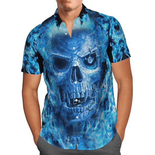 Ice Skull Art - Skull Unisex Hawaiian Shirt