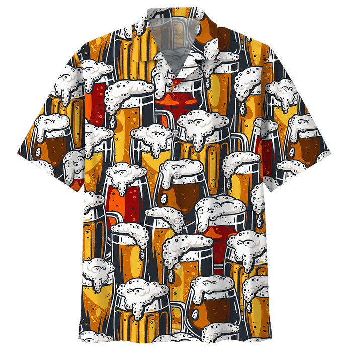 Keep Clam And Drink Good Beer Bottle - Beer Hawaiian Shirt