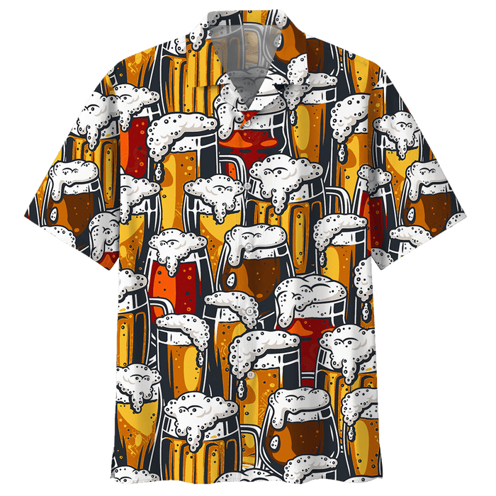 Keep Clam And Drink Good Beer Bottle - Beer Hawaiian Shirt