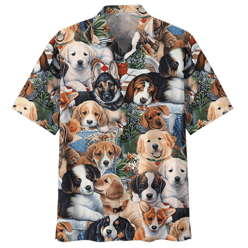 Dog Shirt - Dog Puppies - Dog Hawaiian Shirt