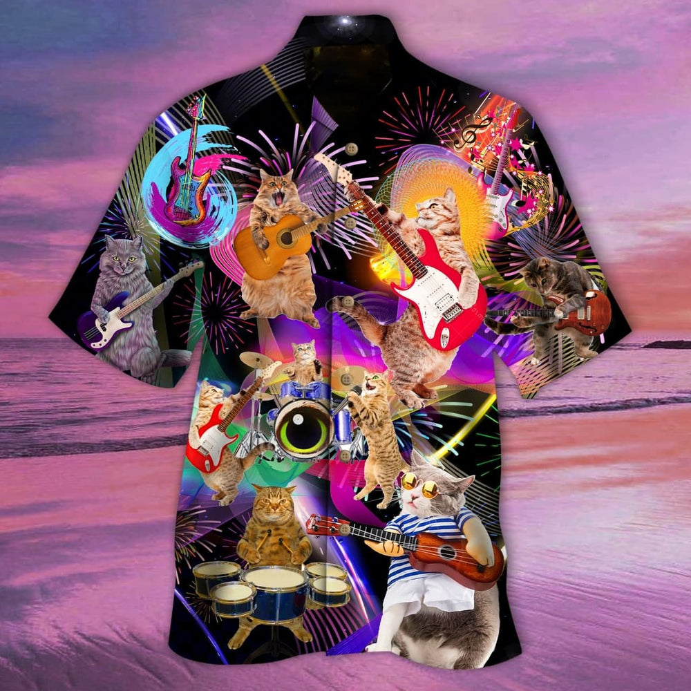 Cat Shirt - Cat Play Music Instrument In Music Club Hawaiian Shirt