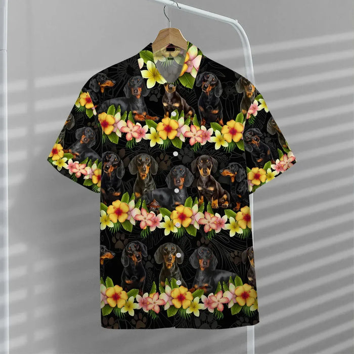 Dachshund Dog Shirt - Floral Aloha Dog Hawaiian Shirt