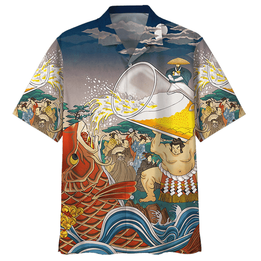 Beer Hawaiian Shirt - Beer Japanese Illustration
