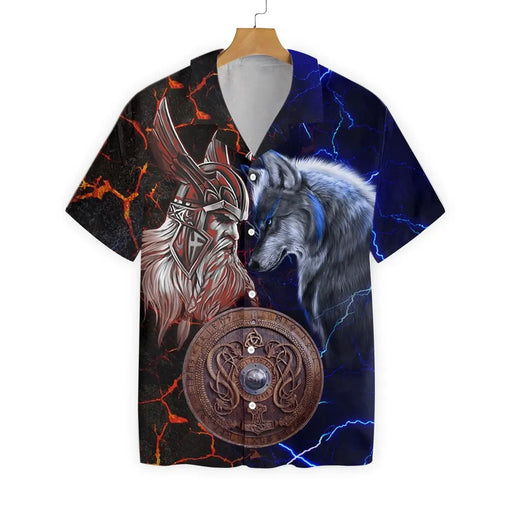 Viking Shirts - Odin And Fenrir Battle - The Vikings Hawaiian Shirt