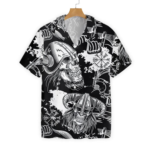 Viking Shirts - The Viking Skull Helmet Pattern Hawaiian Shirt