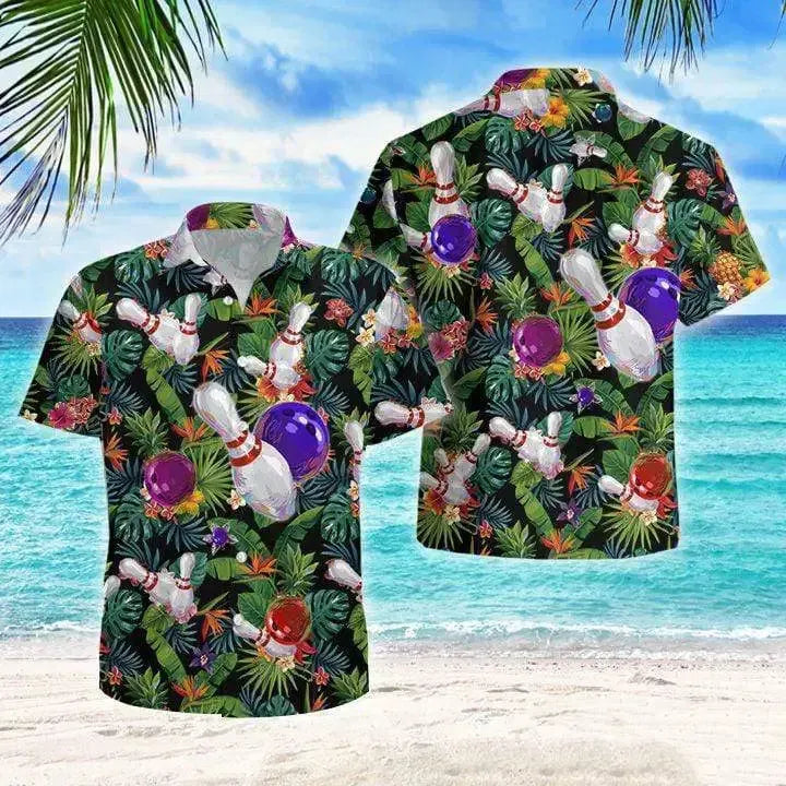 Unique Bowling Shirts - Bowling Tropical Aloha Hawaiian Shirt
