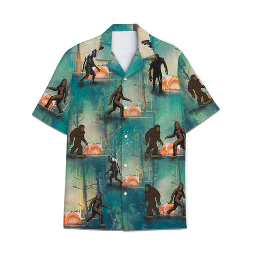 Don't Let Camping Tent Alone In The Jungle, You Will Lost Something From Bigfoot - Bigfoot Hawaiian Shirt