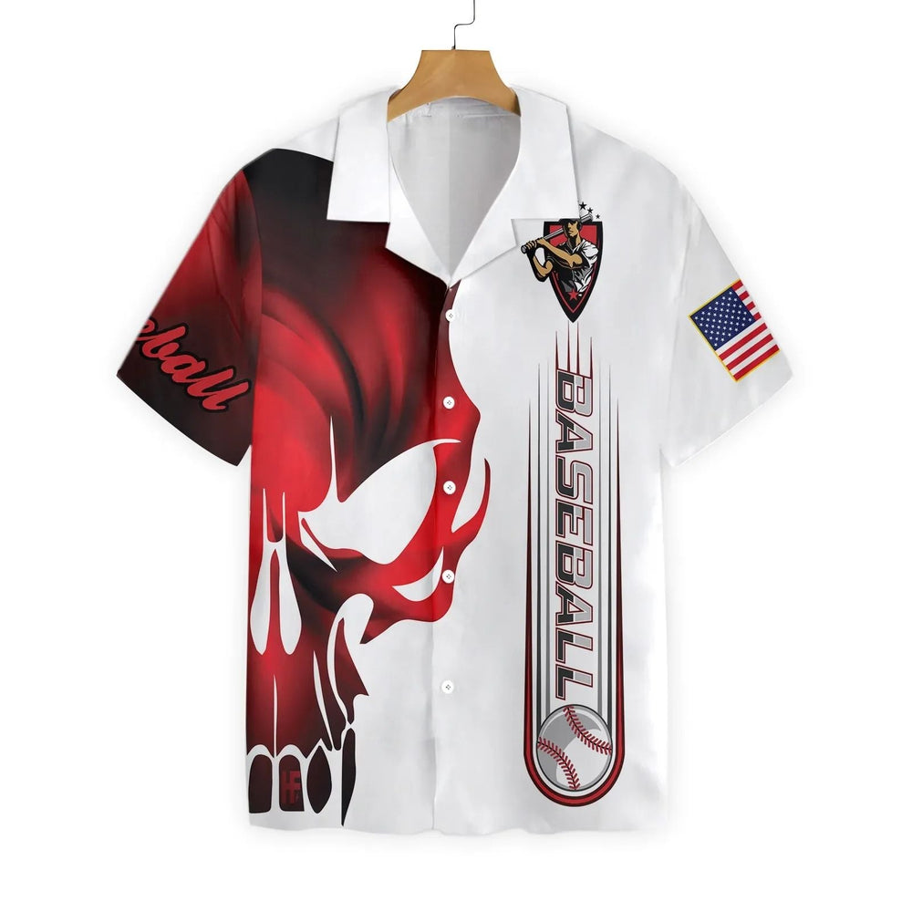 Skull Shirt - Skull Baseball Best Design Unisex Hawaiian Shirt