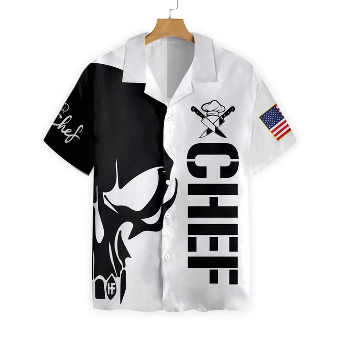 Skull Shirt - Skull Chef Best Design Unisex Hawaiian Shirt