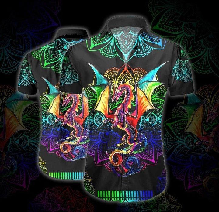 Dragon Shirt - Multicolor Dragon Hawaiian Shirt